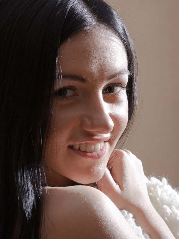 Clarise looking back over her shoulder smiling big!